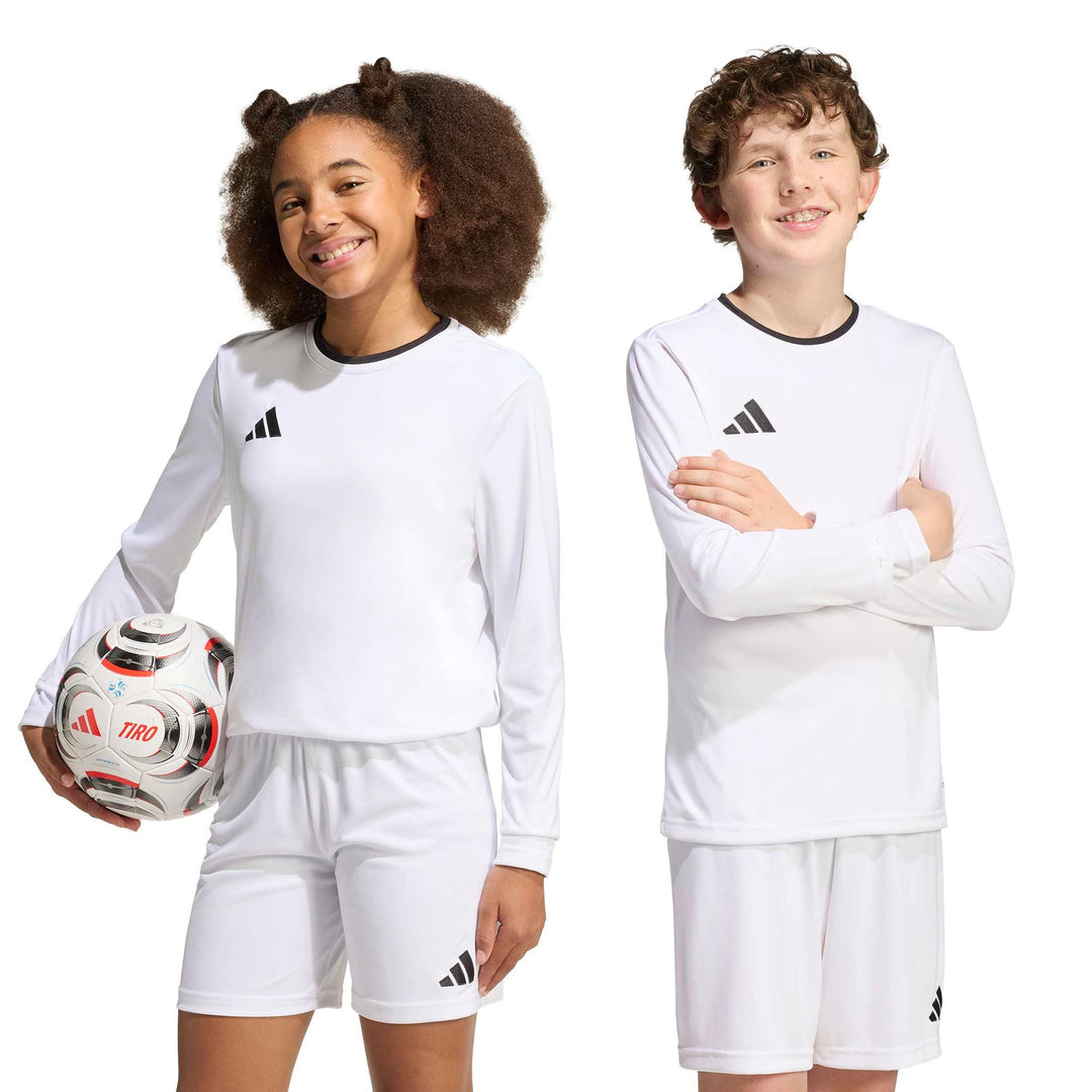 adidas Entrada 26 Jsy Ls Y Kinder - white/black