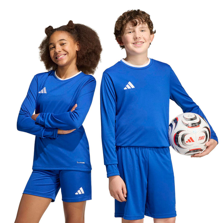 adidas Entrada 26 Jsy Ls Y Kinder - royblu/white