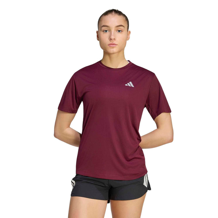 adidas Run Ess Tee W - maroon