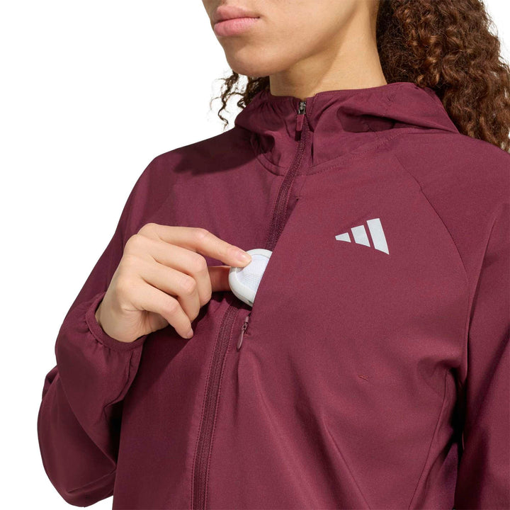 adidas Run Ess Jacke W - maroon