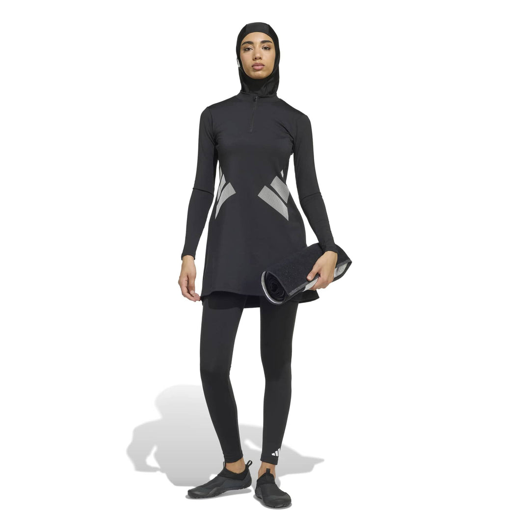 adidas Bb Ls Swim Top - black/white