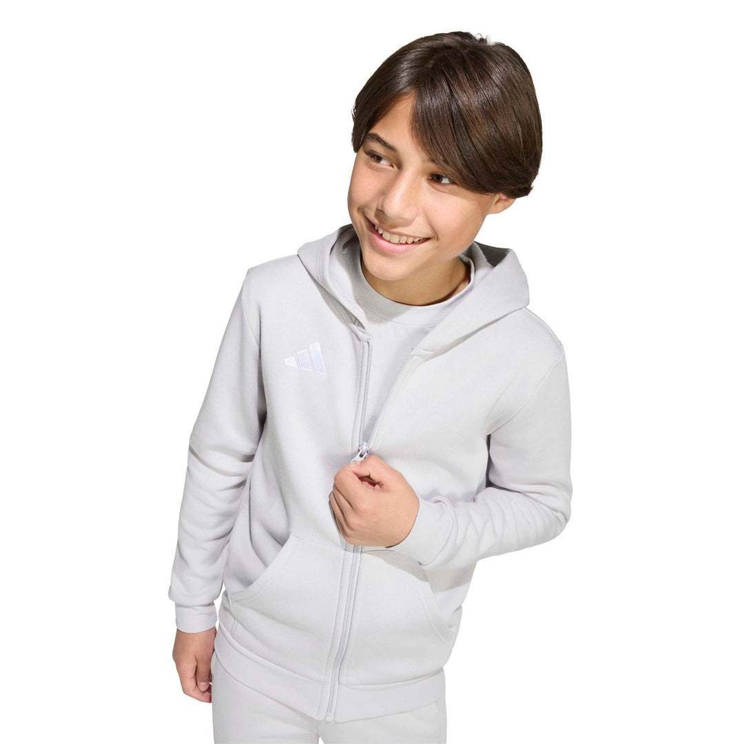adidas Entrada 26 Fz Hood Y Kinder - tmlggr/white