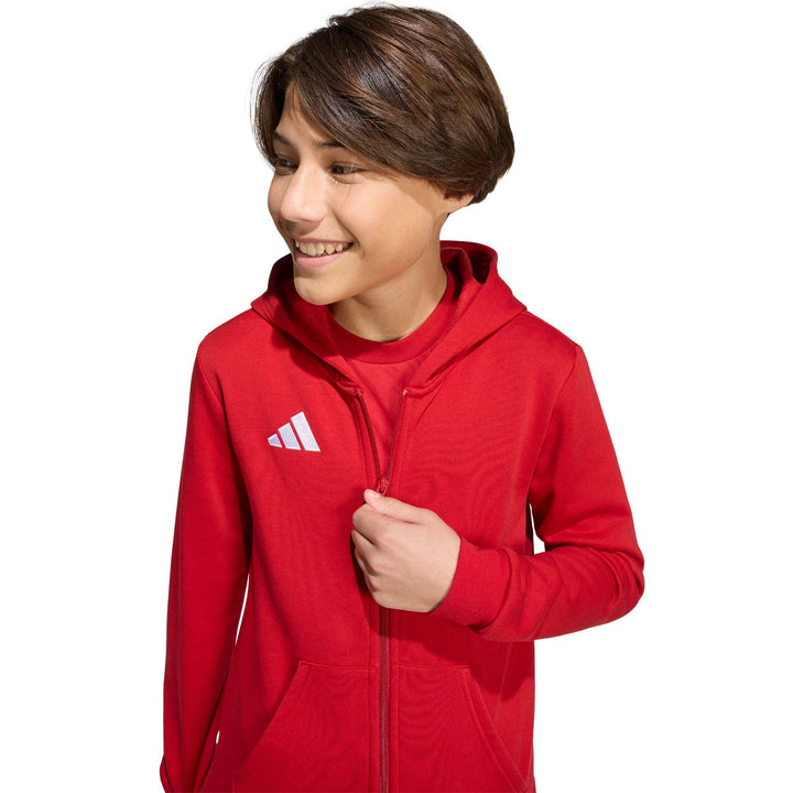 adidas Entrada 26 Fz Hood Y Kinder - tepore/white