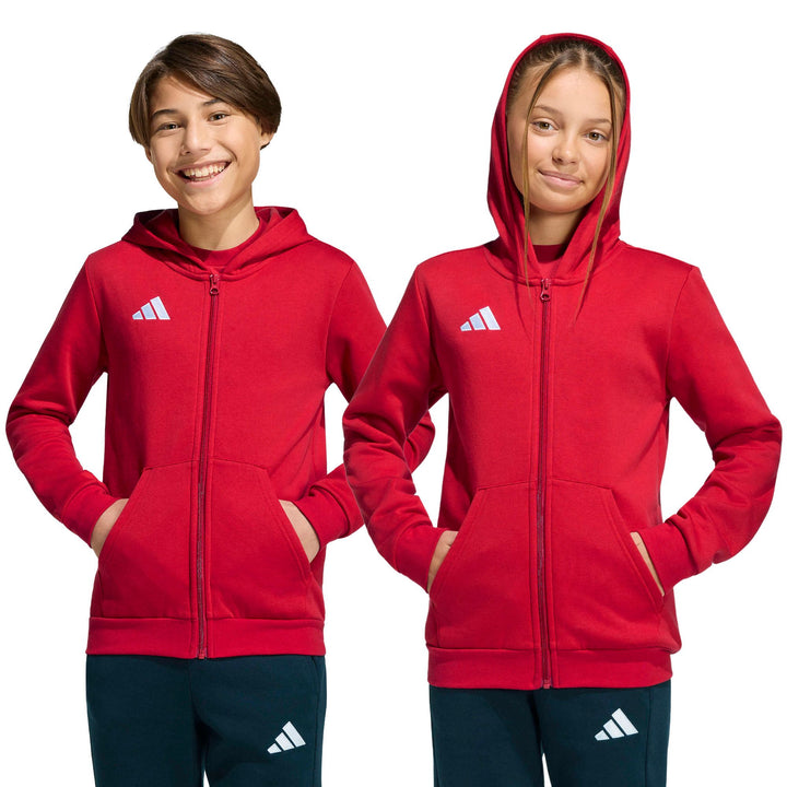 adidas Entrada 26 Fz Hood Y Kinder - tepore/white