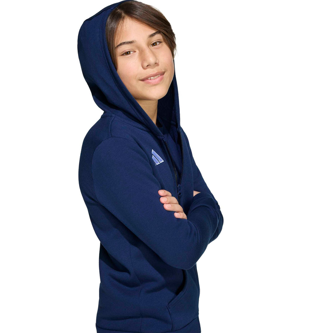 adidas Entrada 26 Fz Hood Y Kinder - tenabl/white