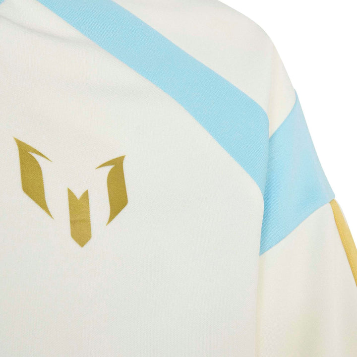 adidas Messi Hot Tee Y Kinder - owhite/iceblu