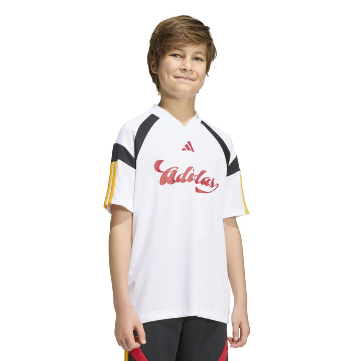 adidas J Hot Tee - white/cogold/powred/b