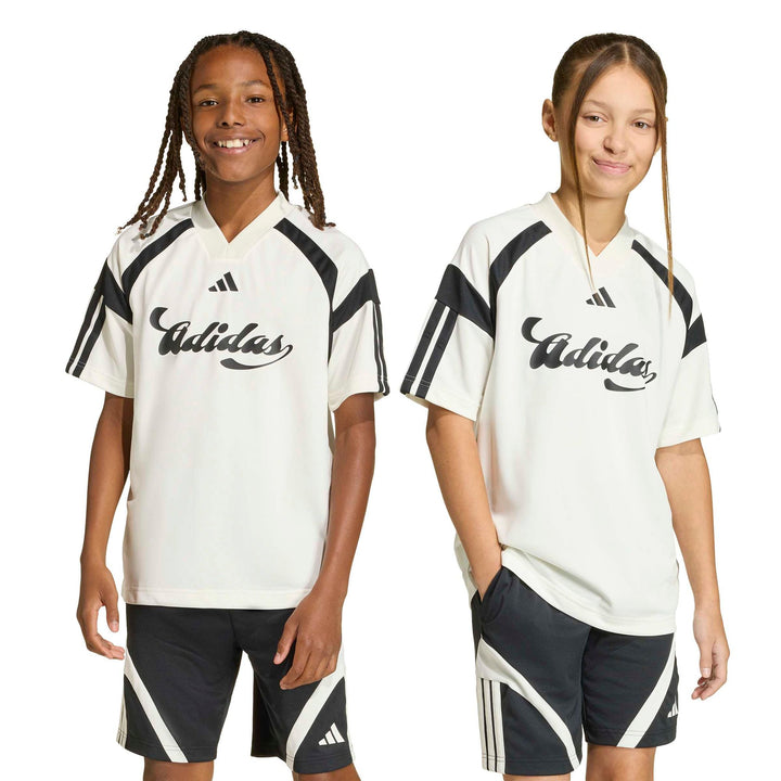 adidas J Hot Tee - white/cogold/powred/b
