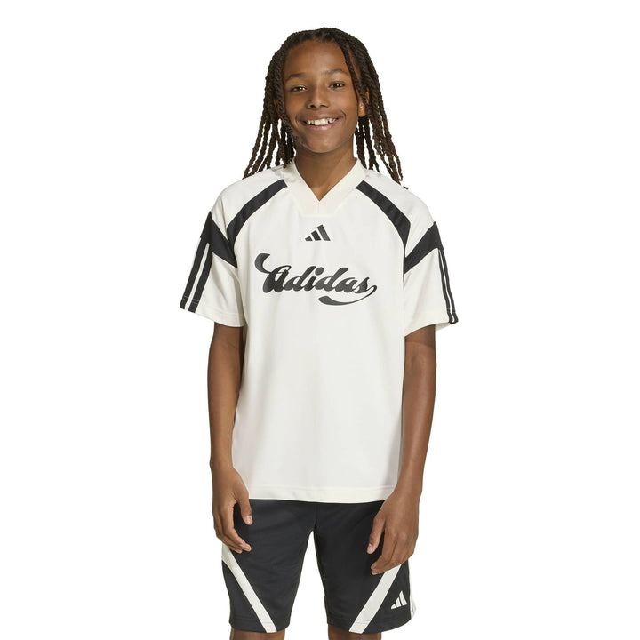 adidas J Hot Tee - owhite/black/black