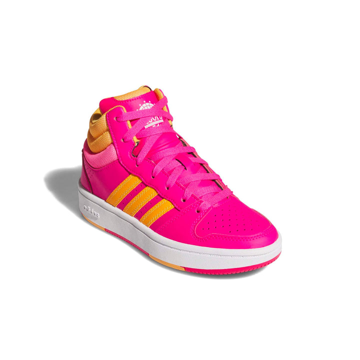 adidas Hoops Mid Classic J - ftwwht/ftwwht/grethr