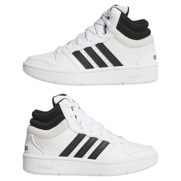 adidas Hoops Mid Classic J - ftwwht/cblack/orbgry