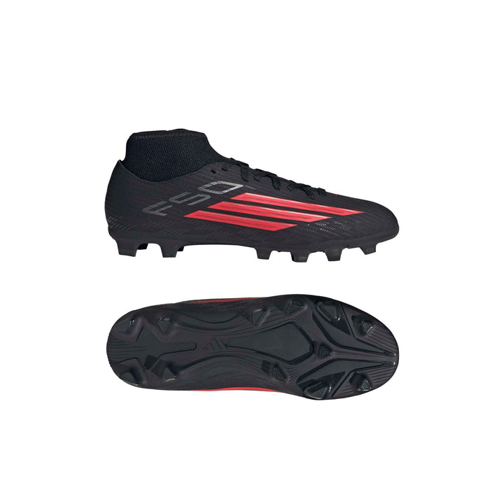 adidas F50 Club Mid Fg/Mg J - tesoye/cblack/lucred