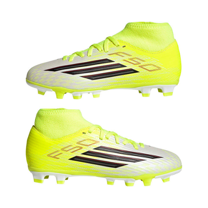 adidas F50 Club Mid Fg/Mg J - tesoye/cblack/lucred