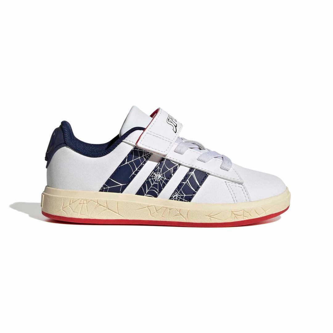 adidas Grand Court Spider-Man El K - ftwwht/dkblue/warvan