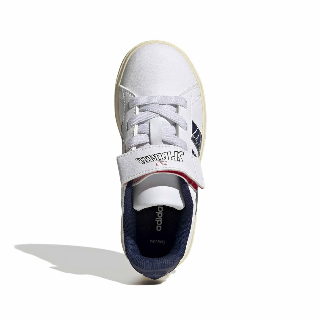 adidas Grand Court Spider-Man El K - ftwwht/dkblue/warvan