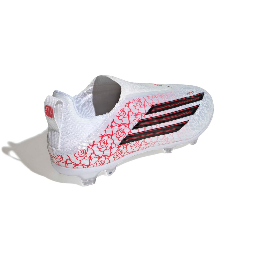 adidas F50 League Ll Fg/Mg J Ly - ftwwht/cblack/lucred