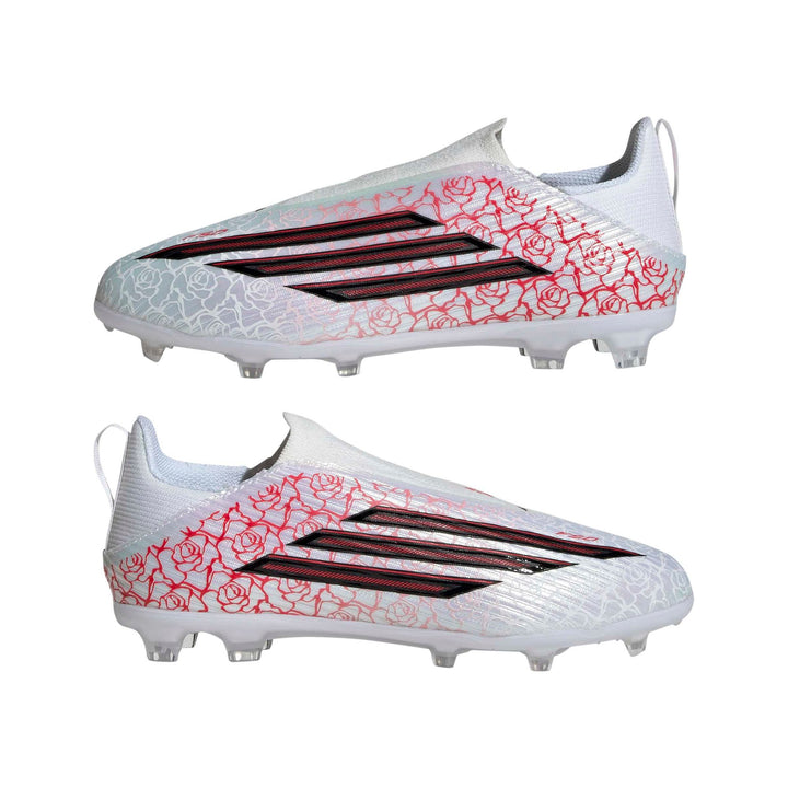 adidas F50 League Ll Fg/Mg J Ly - ftwwht/cblack/lucred