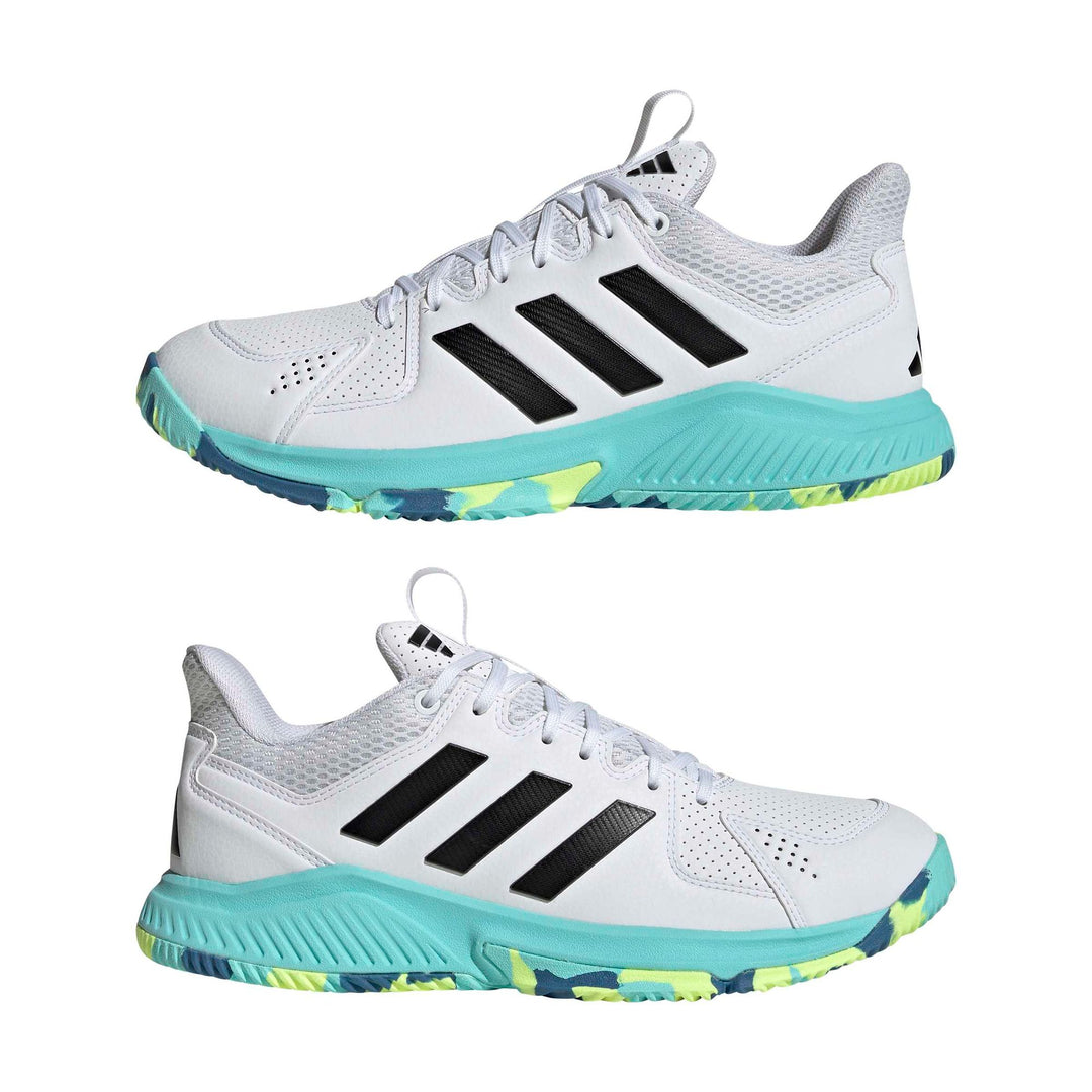 adidas Court Flight - ftwwht/cblack/flaaqu