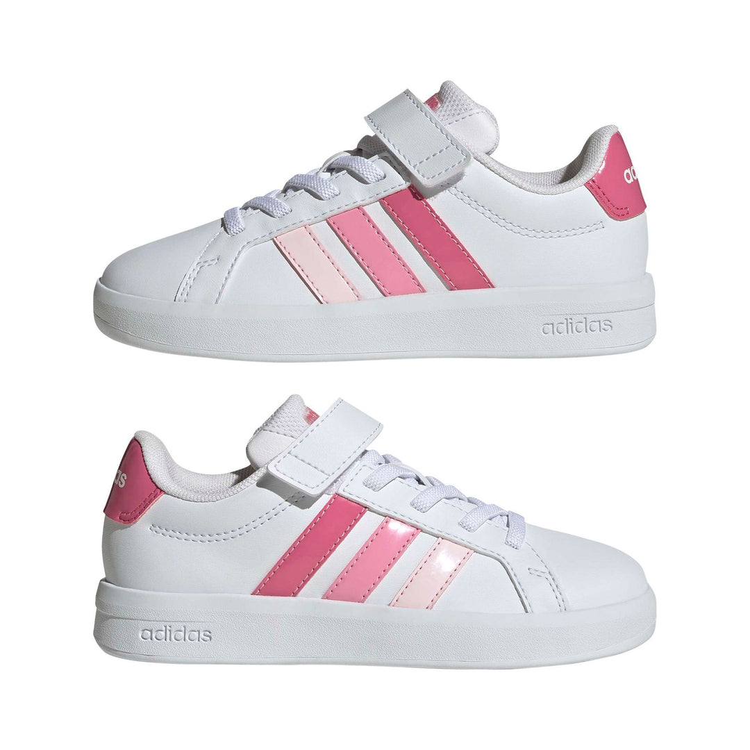 adidas Grand Court 3.0 El C - ftwwht/pnkfus/blipnk