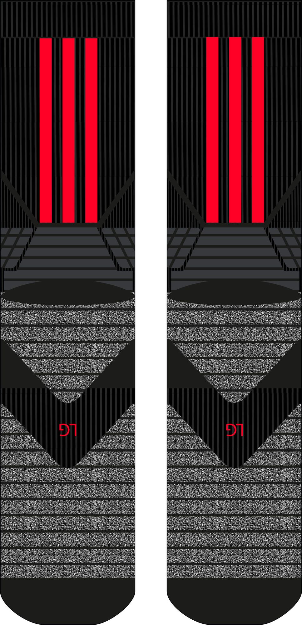 adidas Select Socks - black/lucred