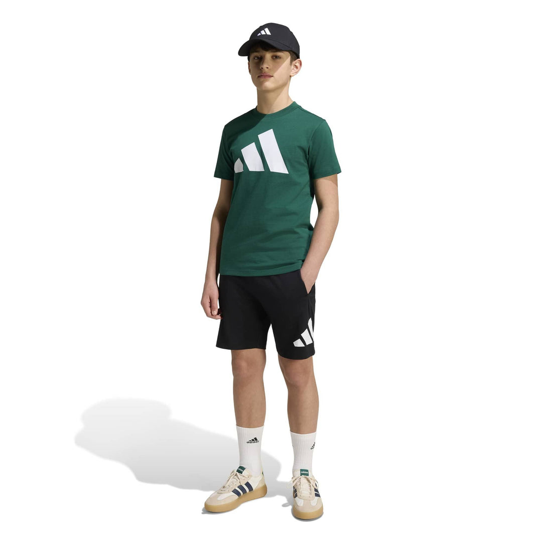 adidas J Bl Tee 160 - cgreen/white