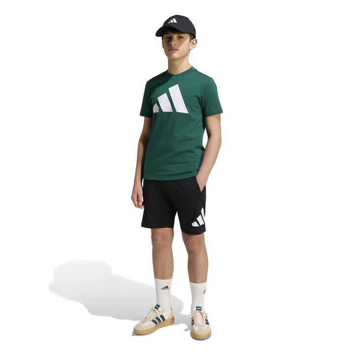 adidas J Bl Tee 160 - cgreen/white