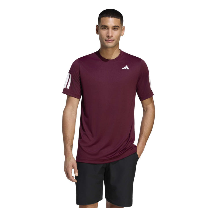adidas Club 3Str Tee - maroon