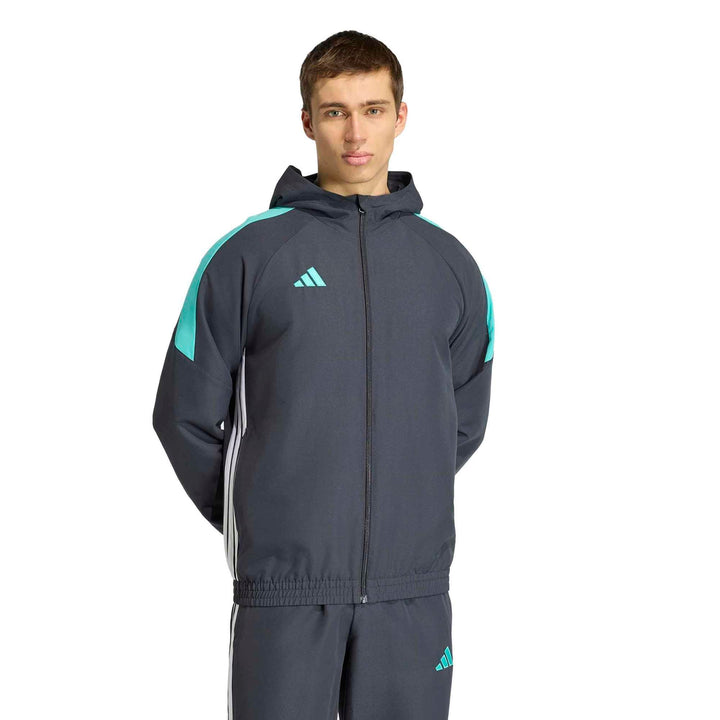 adidas Tiro Es W Hood - ntgrey/minrus/white