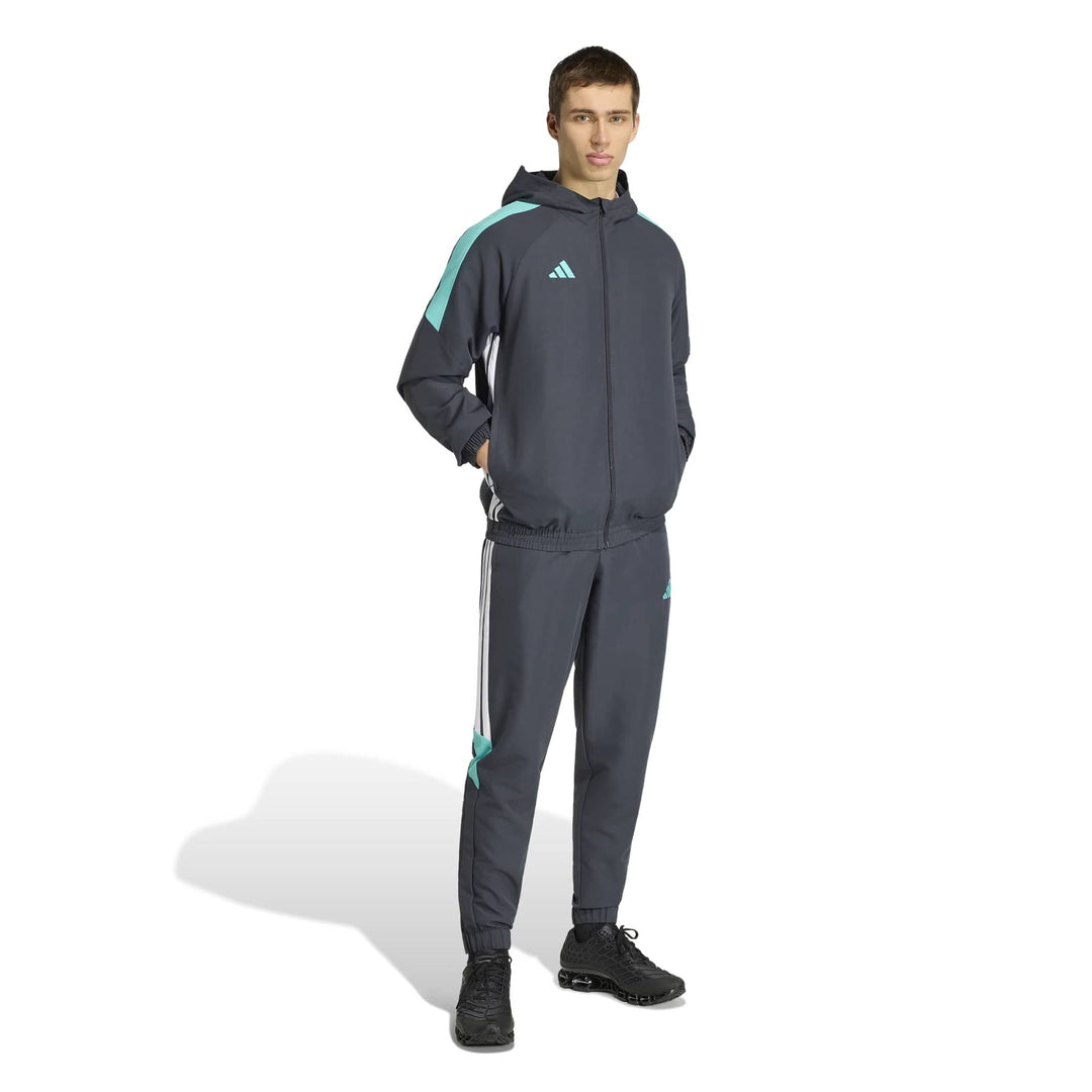 adidas Tiro Es W Hood - ntgrey/minrus/white
