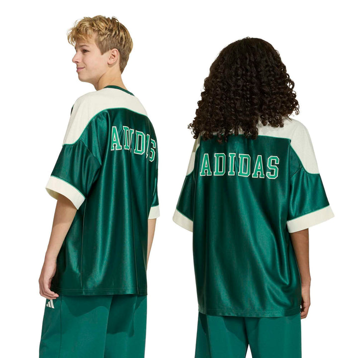 adidas J Std Jrsy Sht - cgreen/ivory/cougrn