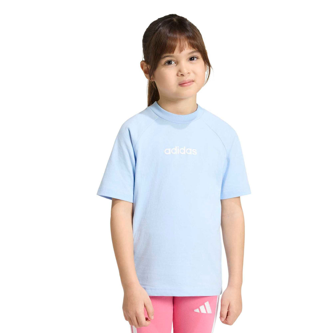 adidas Lk Lin Tee 160 - globlu/white