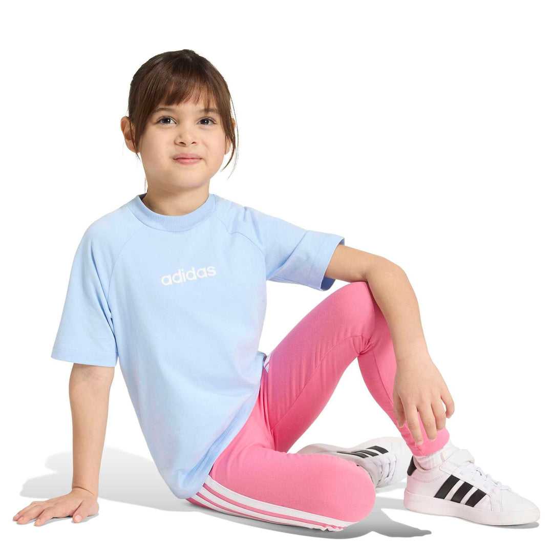 adidas Lk Lin Tee 160 - globlu/white