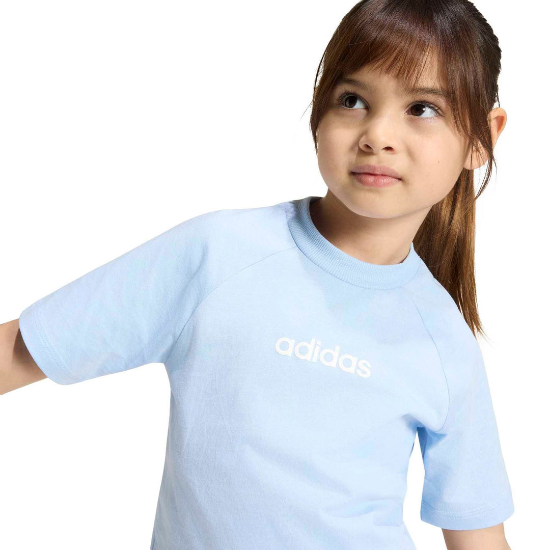 adidas Lk Lin Tee 160 - globlu/white