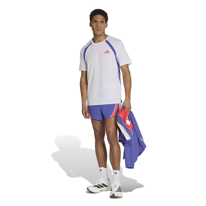 adidas Adizero A Tee M - white/dualin