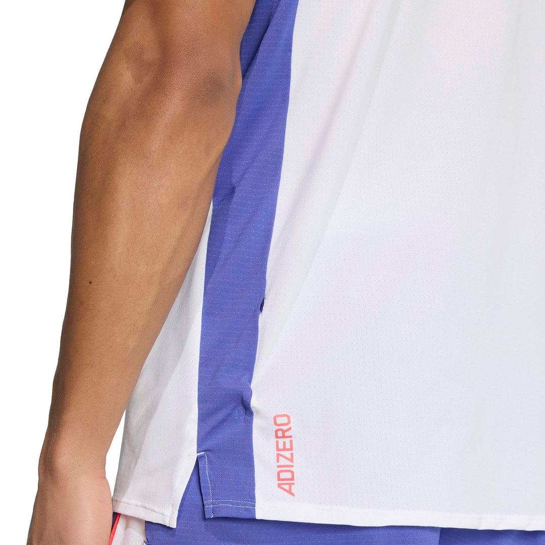 adidas Adizero A Tee M - white/dualin