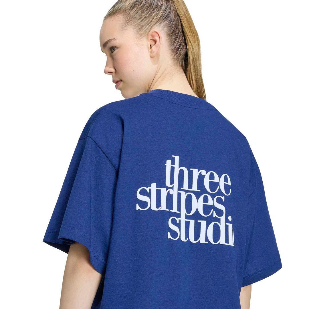 adidas W 3Ss Gfx Tee2 - dkblue