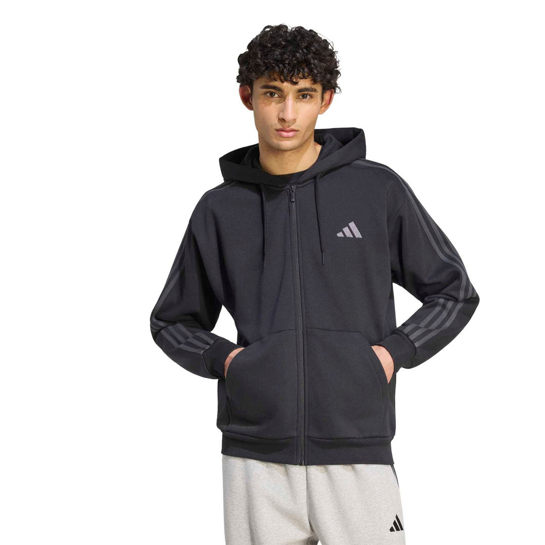 adidas M 3S Fl Fz Hd - black/carbon