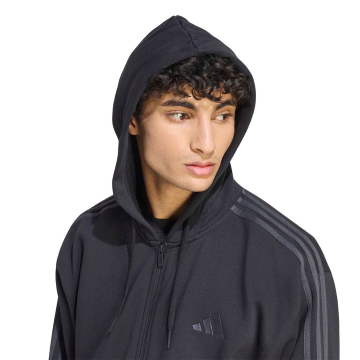adidas M 3S Fl Fz Hd - black/carbon