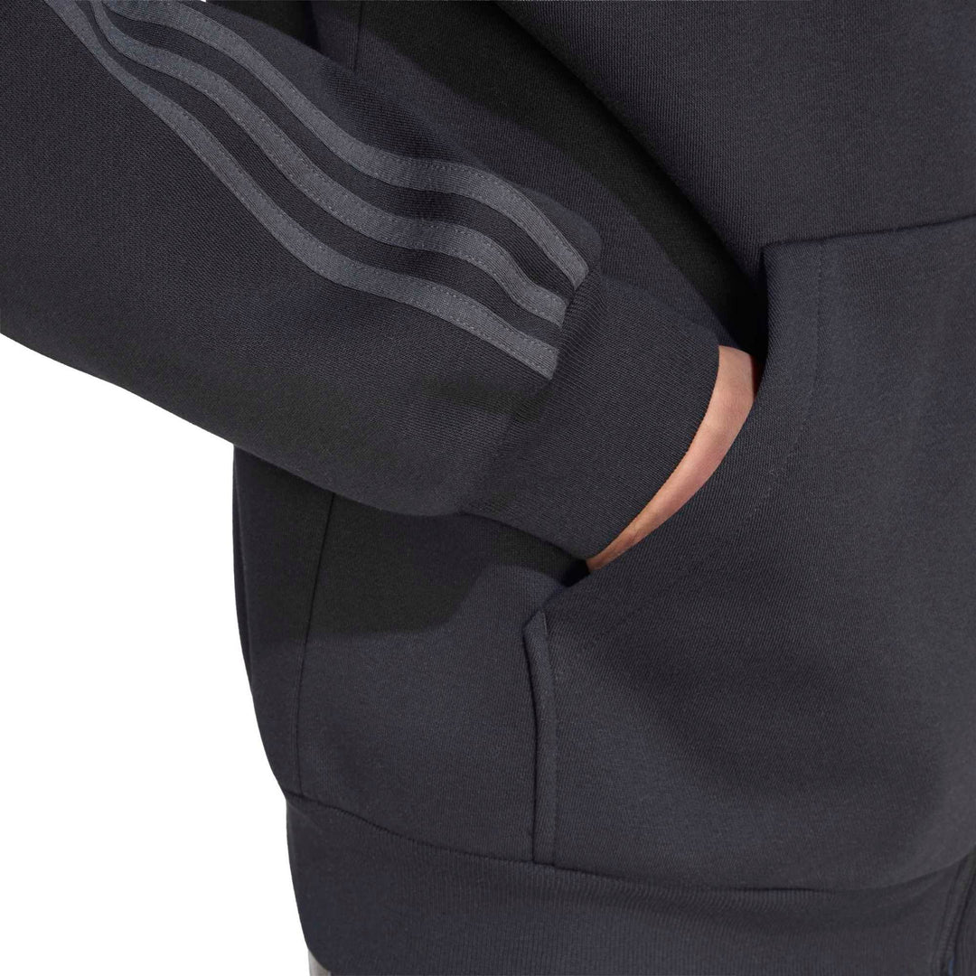 adidas M 3S Fl Fz Hd - black/carbon