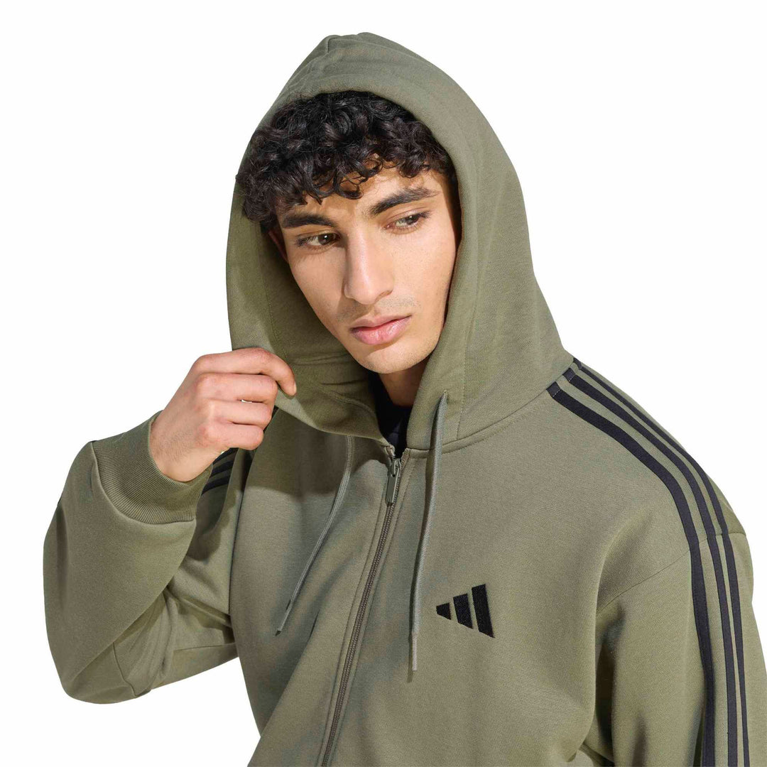 adidas M 3S Fl Fz Hd - olifou/black
