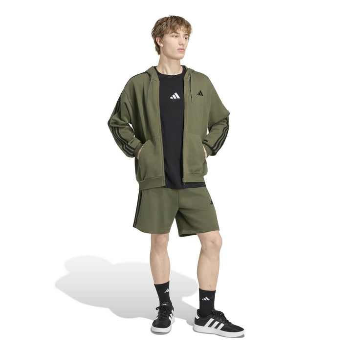 adidas M 3S Ft Fz Hd - olifou/black