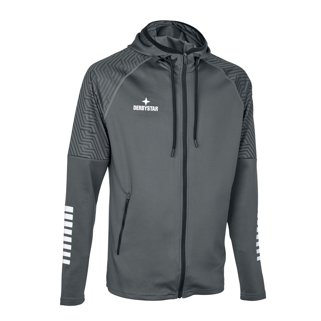 Derbystar Primo Kapuzenjacke V24 - grau weiss