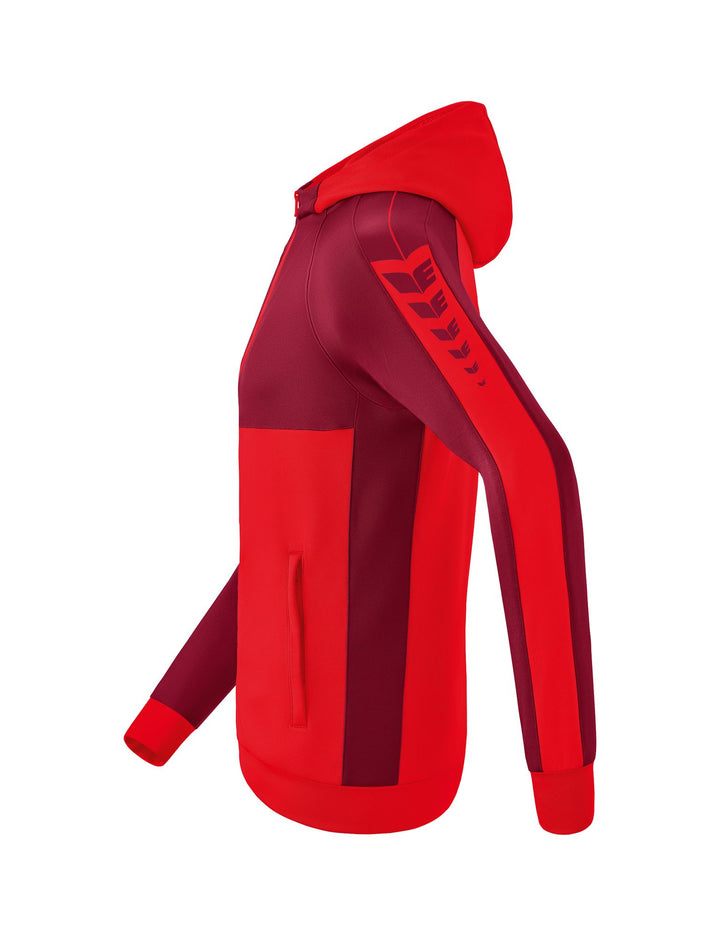 Erima Six Wings Training Jacket With Hood - red/bordeaux