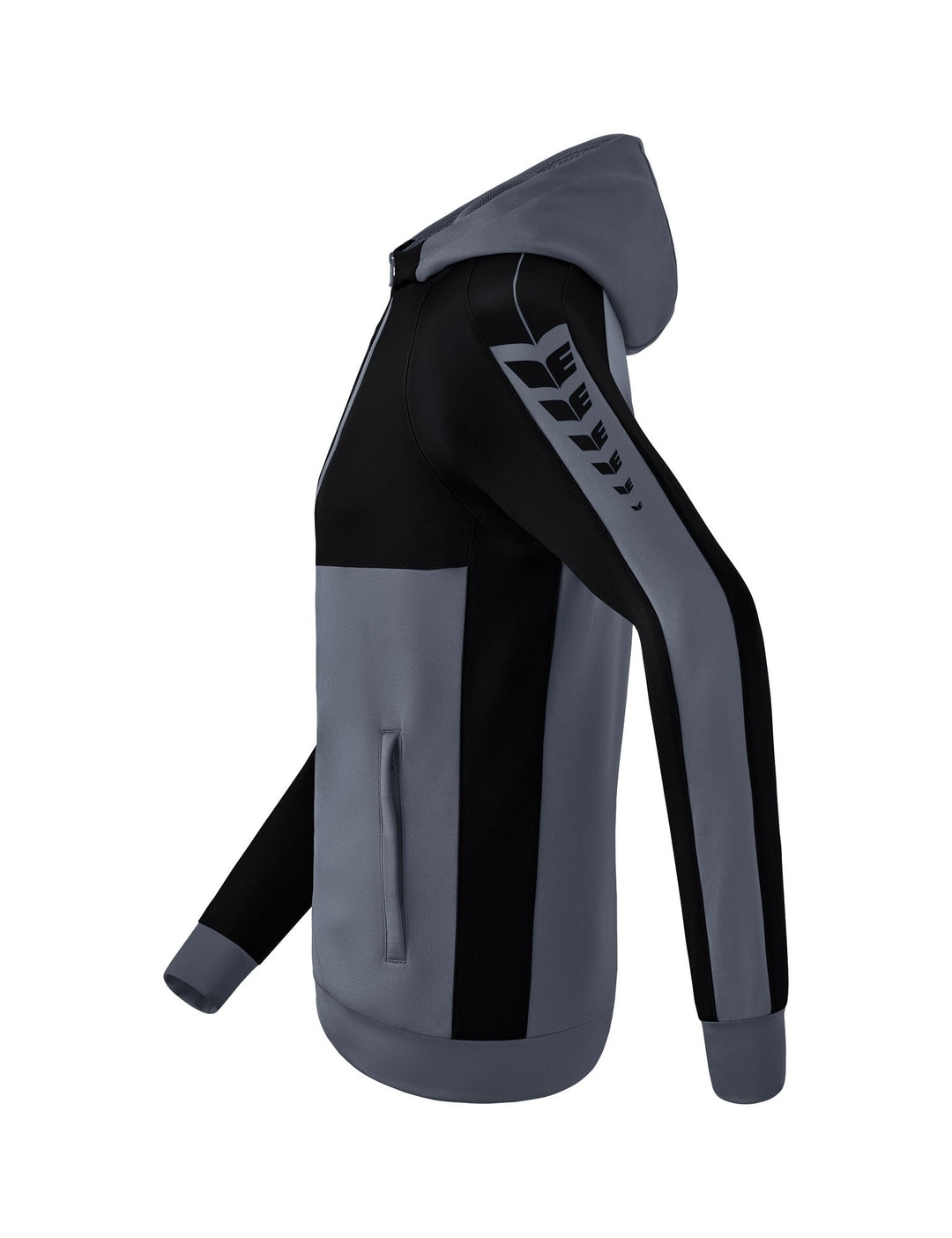 Erima Six Wings Training Jacket With Hood - slate grey/black
