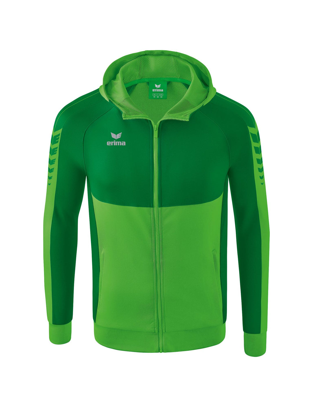 Erima Six Wings Training Jacket With Hood - green/smaragd/white