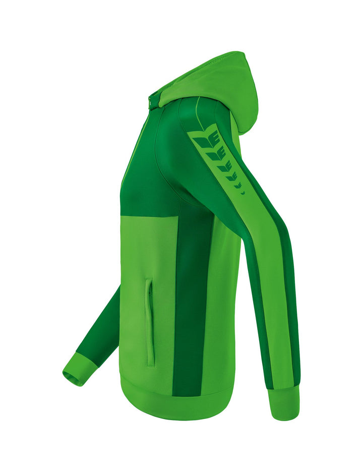 Erima Six Wings Training Jacket With Hood - green/smaragd/white
