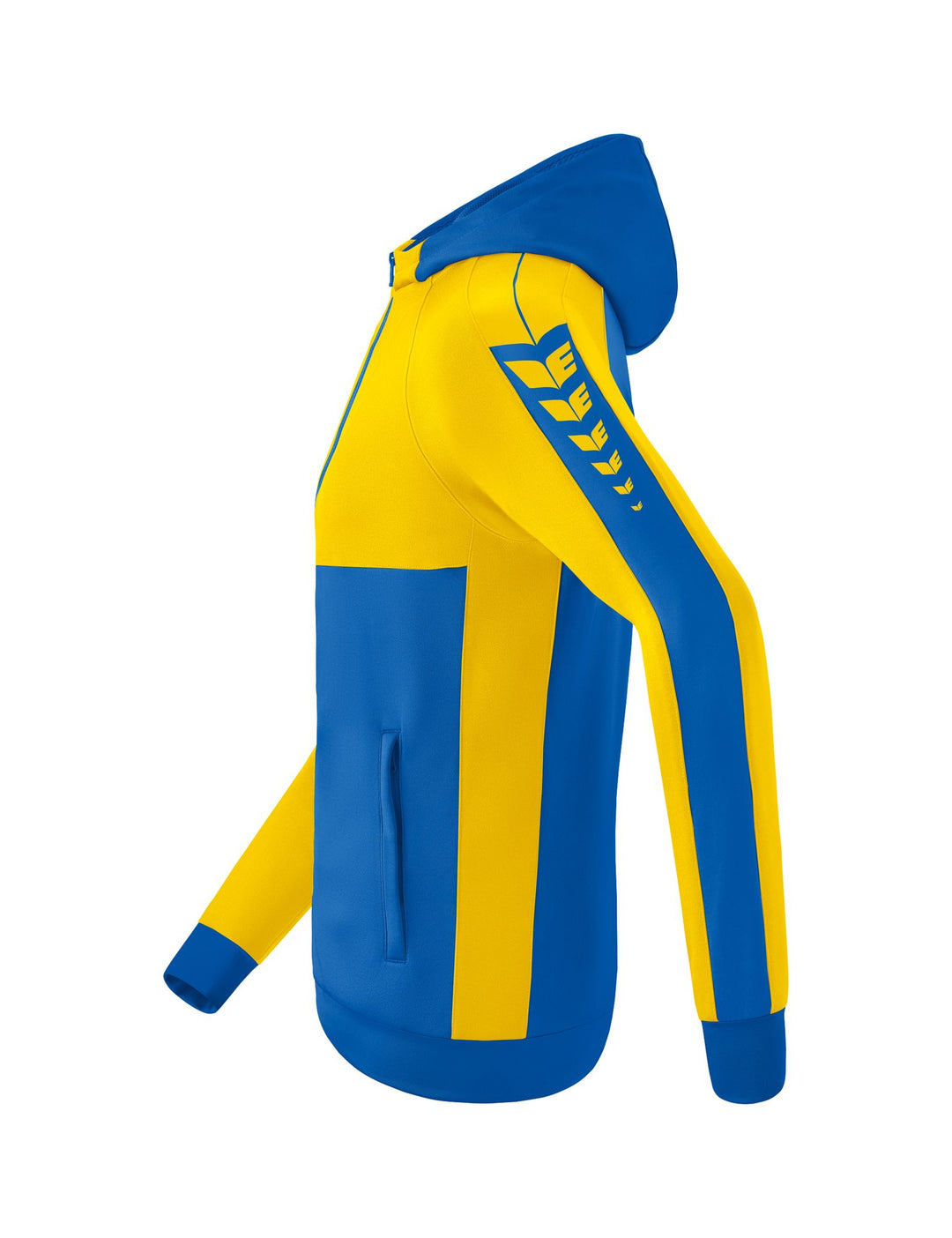 Erima Six Wings Training Jacket With Hood - new royal/yellow