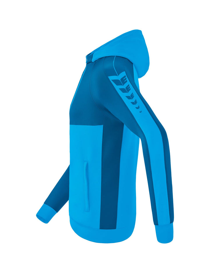 Erima Six Wings Training Jacket With Hood - curacao/mykonos