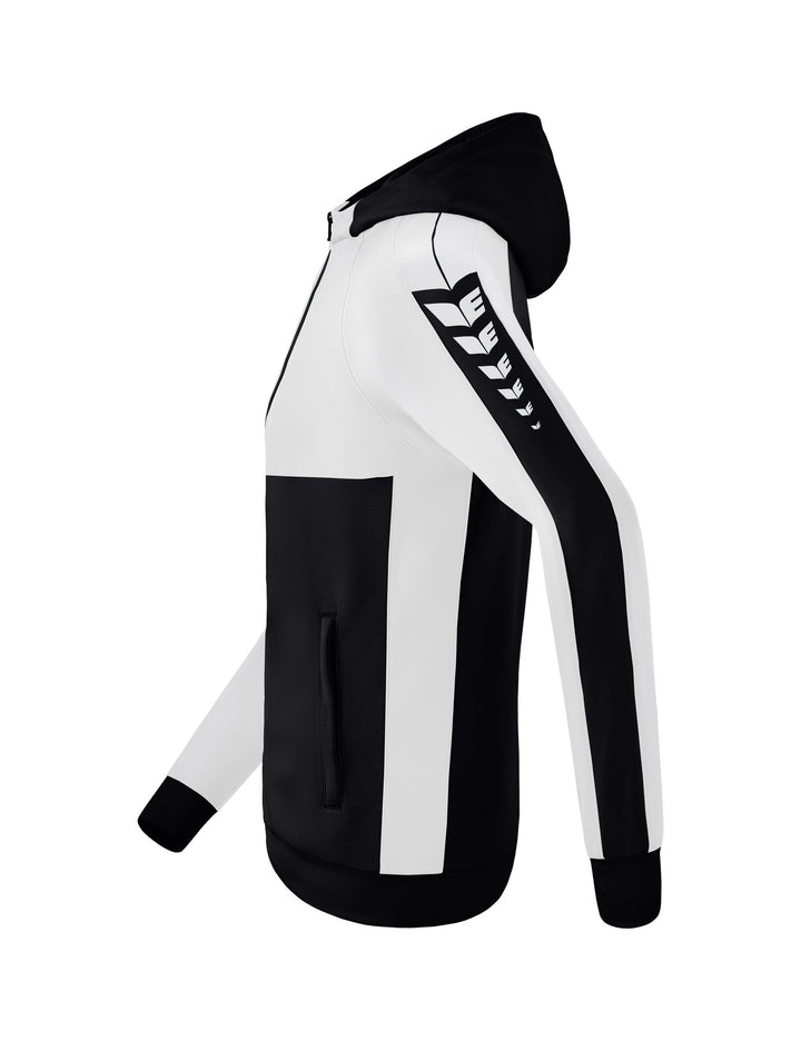 Erima Six Wings Training Jacket With Hood - black/white