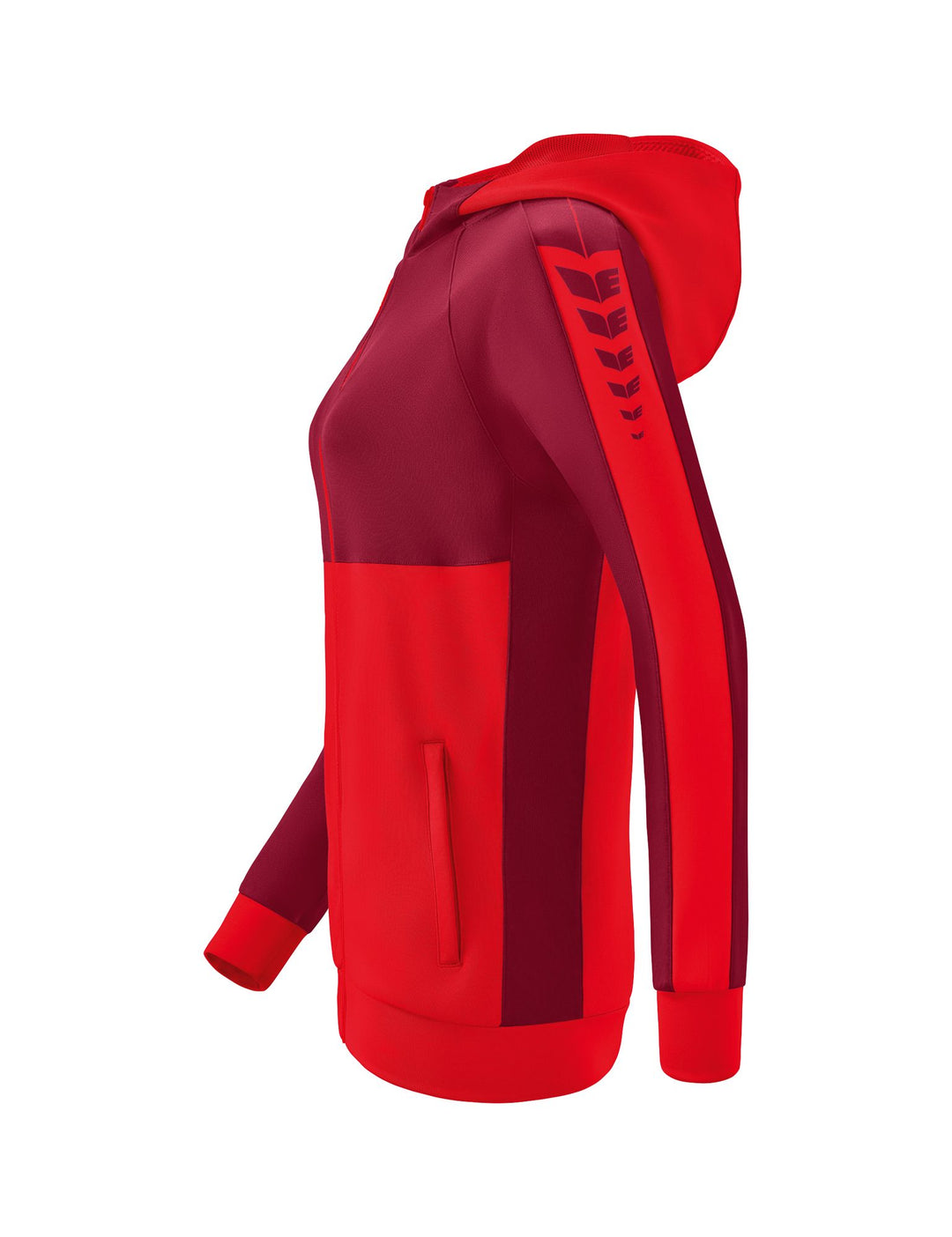 Erima Six Wings Training Jacket With Hood - red/bordeaux